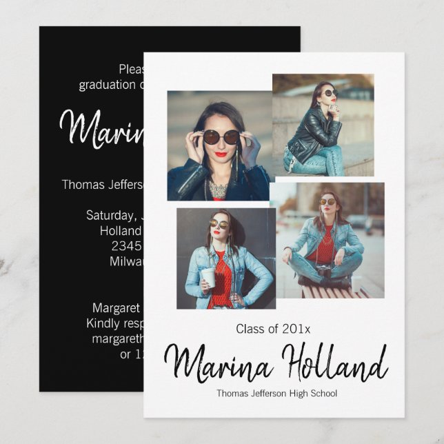 Abschluss-Liebe Einladung (Vorne/Hinten)