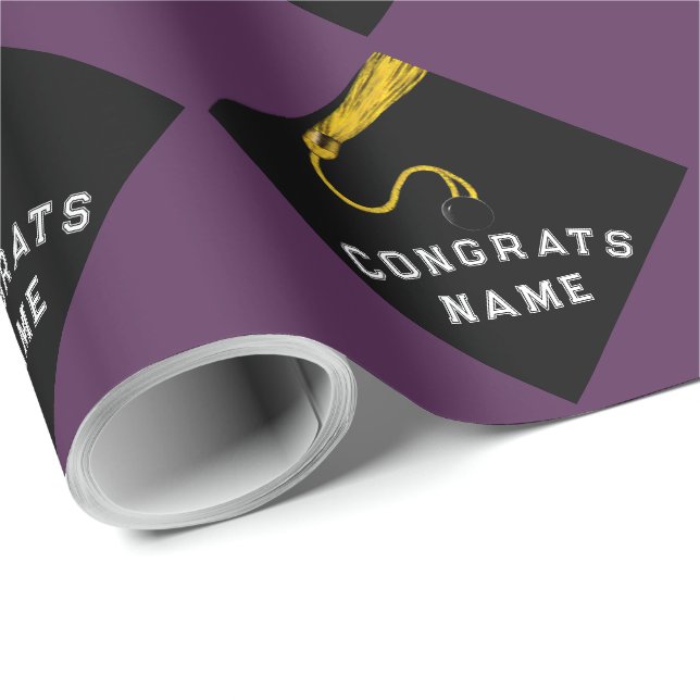 Abschluss Lila Geschenkpapier (Rolleneckpunkt)
