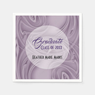 Abschluss Lila Shadow Strokes Party Serviette