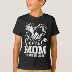 Abschluss-Mama Cl von 2026 Fußball-Abschluss Herz T-Shirt