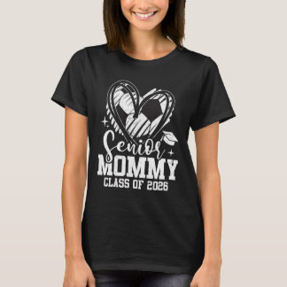 Abschluss-Mama Cl von 2026 Fußball-Abschluss Herz T-Shirt