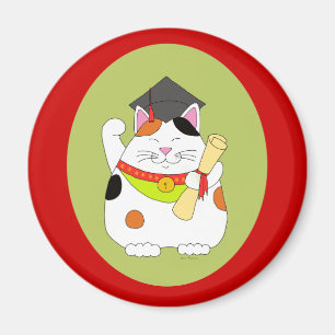 Abschluss Maneki Neko Magnet