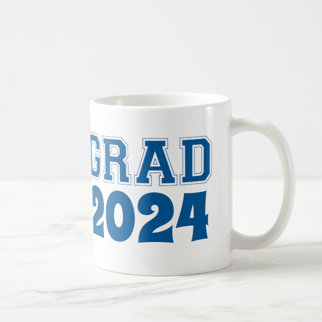Abschluss Marine Blue Klasse Jahr benutzerdefinier Kaffeetasse (Rechts)