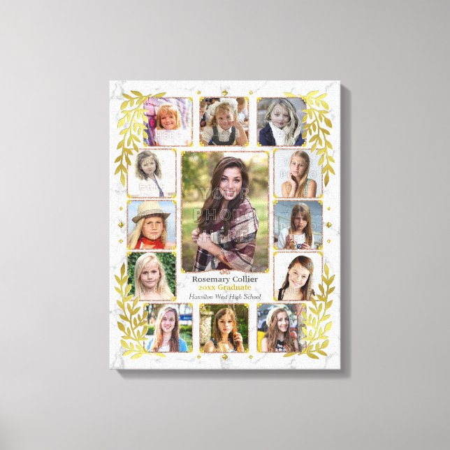 Abschluss | Marmorgold Leinwanddruck (Vorderseite)