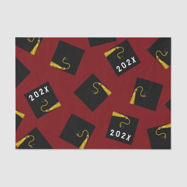 Abschluss Maroon 2025 Seidenpapier (Vorderseite)