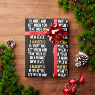 Abschluss Master-Abschluss Lustige Humor Zitate  Geschenkpapier