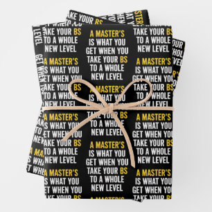 Abschluss Master-Grad lustige Humor Zitate Geschenkpapier Set