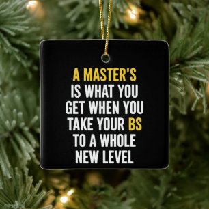 Abschluss Master-Grad lustige Humor Zitate  Keramikornament