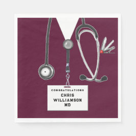 Abschluss Medizin Schule Napkins Serviette