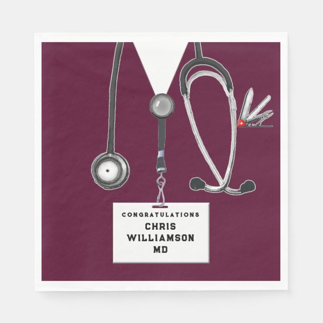 Abschluss Medizin Schule Napkins Serviette (Vorderseite)