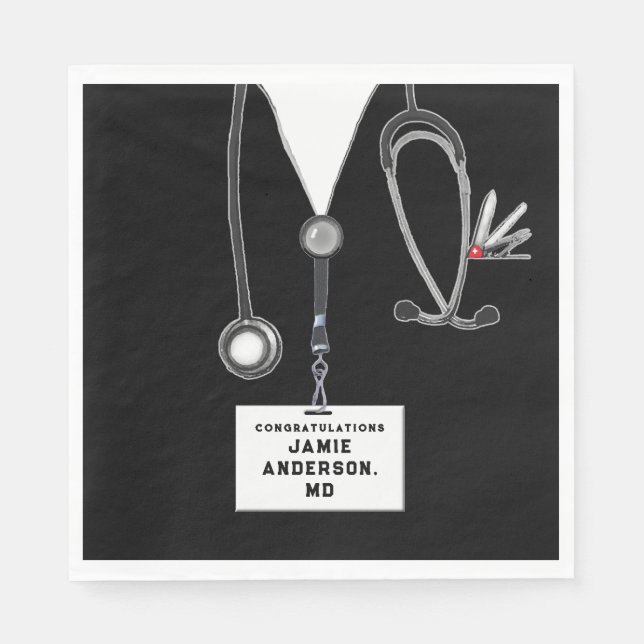 Abschluss Medizin Schule Napkins Serviette (Vorderseite)