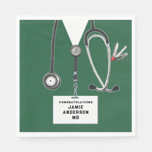 Abschluss Medizin Schule Napkins Serviette