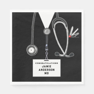 Abschluss Medizin Schule Napkins Serviette