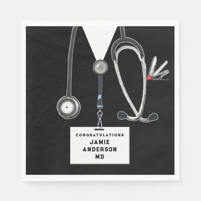 Abschluss Medizin Schule Napkins Serviette (Vorderseite)
