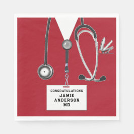 Abschluss Medizin Schule Napkins Serviette