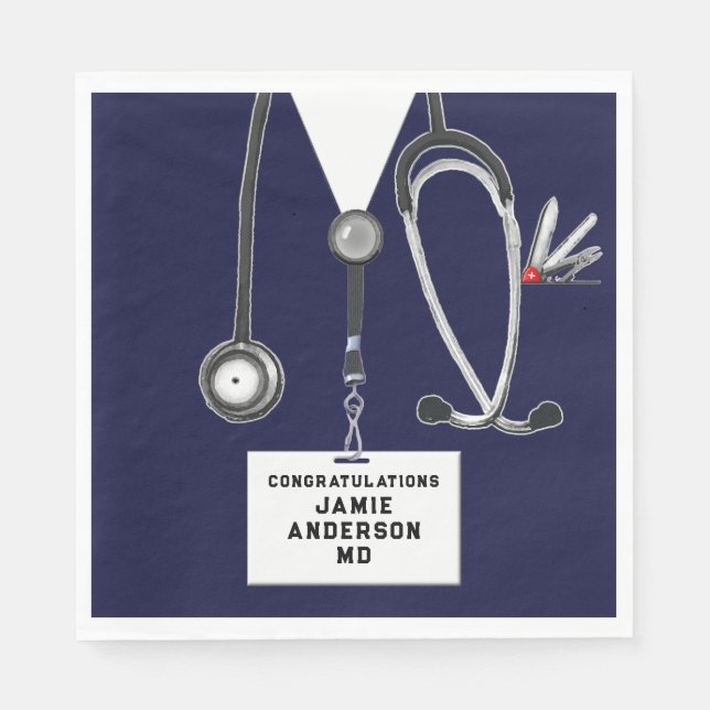 Abschluss Medizin Serviette (Vorderseite)