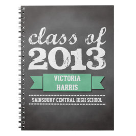 Abschluss mit aquamariner Bannerklammer Notizblock