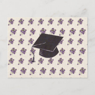 Abschluss mit Blumen Postkarte