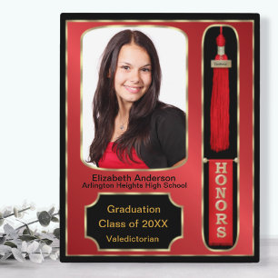 Abschluss mit Ehren Foto Plaque Red Fotoplatte