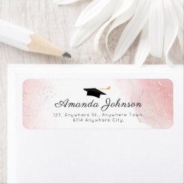 Abschluss mit einfacher rosa, schwarzer Graduate