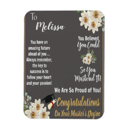 Abschluss mit personalisiertem Master-Abschluss Magnet