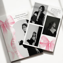 Abschluss mit rosa Schleife