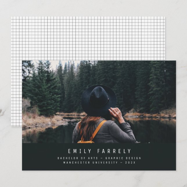 Abschluss modern minimalistisch elegant stilvoll (Vorne/Hinten)