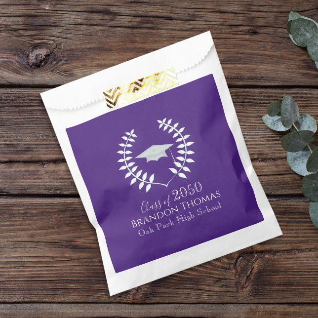 Abschluss Moderne Mortarboard Klassisch Lila Geschenktütchen (Von Creator hochgeladen)