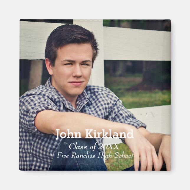 Abschluss Modernes Foto flexibel Magnet (Vorne)