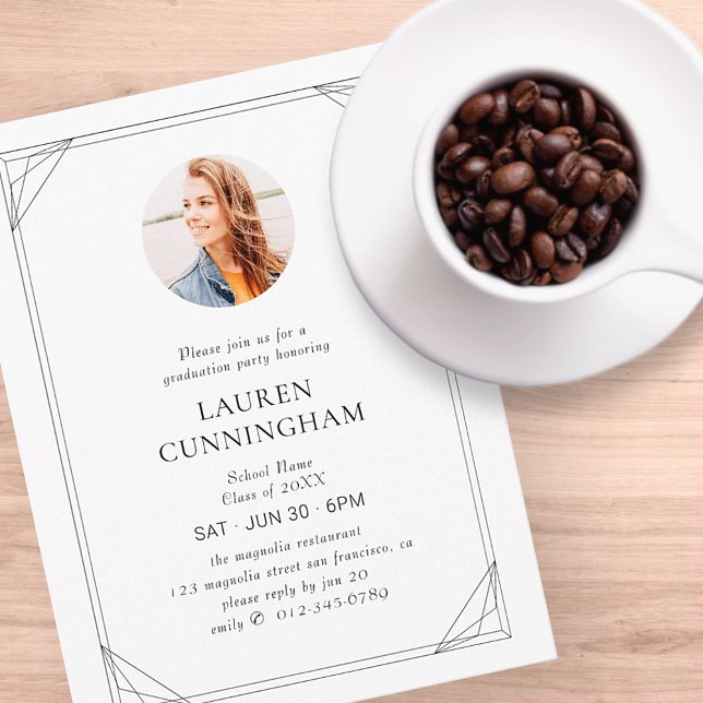 Abschluss Modernes geometrisches Minimalistisches  Postkarte (Von Creator hochgeladen)