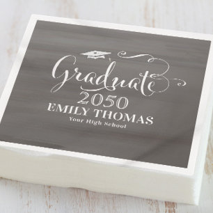 Abschluss Modernes Minimalistisches Chalkboard Scr Serviette