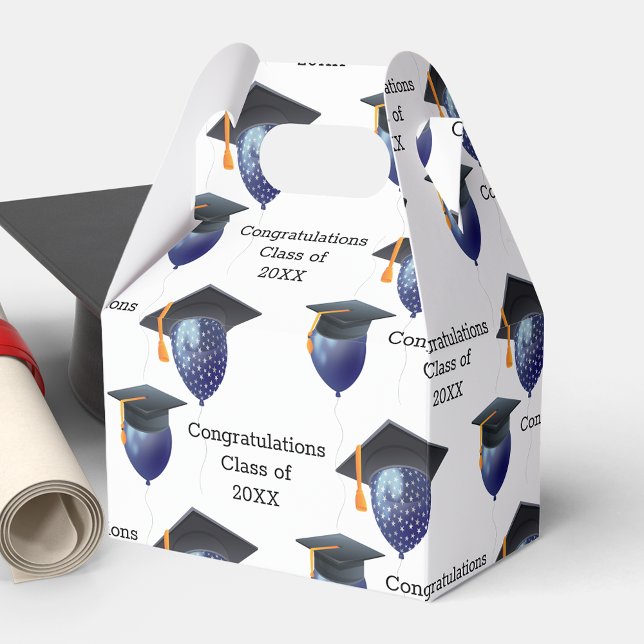 Abschluss Mortarboard und Balloons Geschenkschachtel (Von Creator hochgeladen)