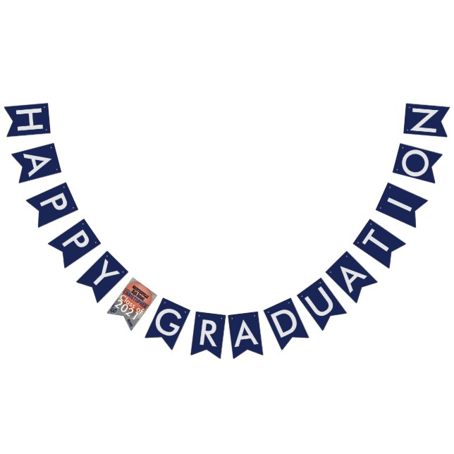 Abschluss NAME Basketball Navy Blue Wimpelkette (Alle)