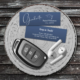 Abschluss Name Blau Telefonnummerkarte