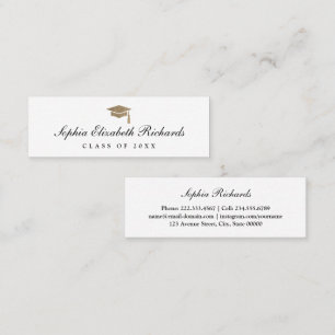 Abschluss Name Card - Elegante Beilagekarten Mini Visitenkarte