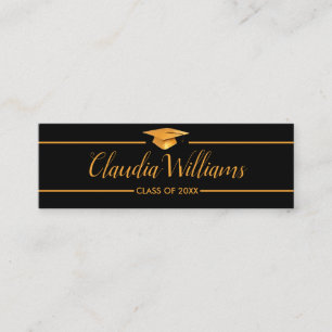 Abschluss Name Card - Elegante klassische Einsteck Telefonnummerkarte