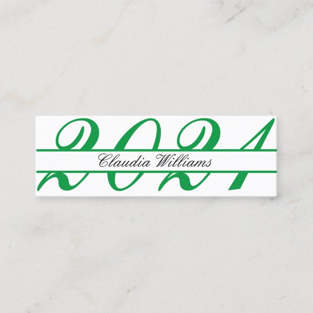 Abschluss Name Card . Elegante klassische Einsteck Telefonnummerkarte (Vorderseite)