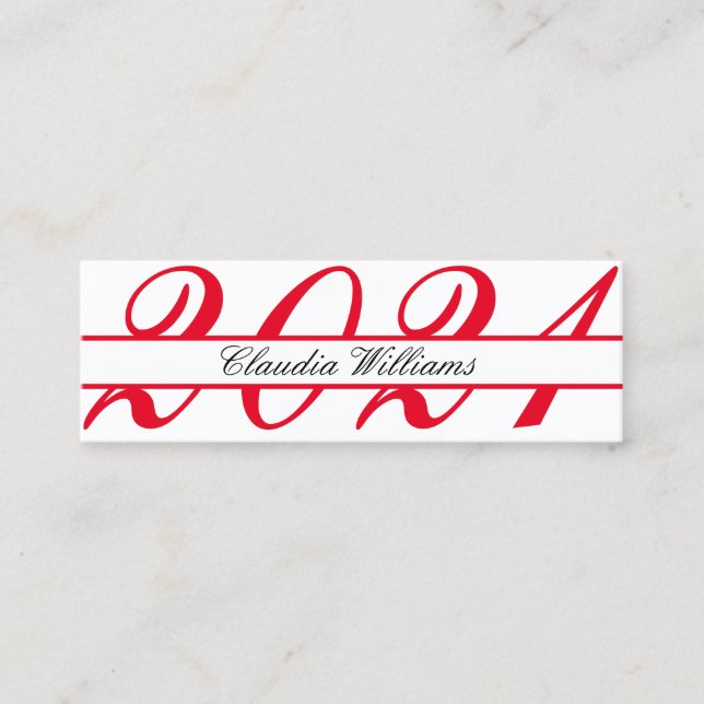 Abschluss Name Card . Elegante klassische Einsteck Telefonnummerkarte (Vorderseite)