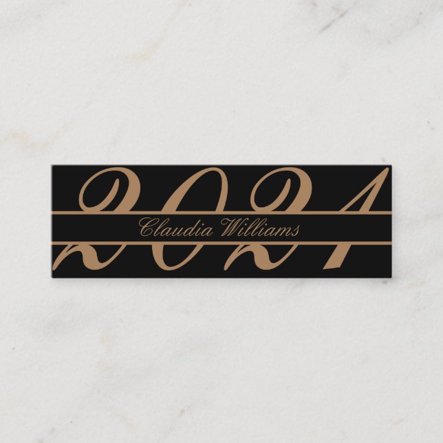 Abschluss Name Card . Elegante klassische Einsteck Telefonnummerkarte (Vorderseite)