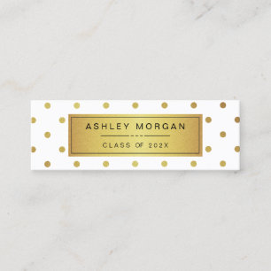Abschluss Name Card für den modernen White and Gol Telefonnummerkarte