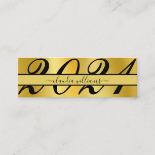 Abschluss Name Card . Gold Classic Insert Card Telefonnummerkarte