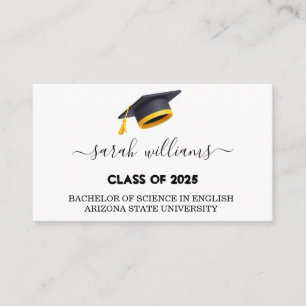 Abschluss Name Card Grad Bekanntgabe 2025 Begleitkarte