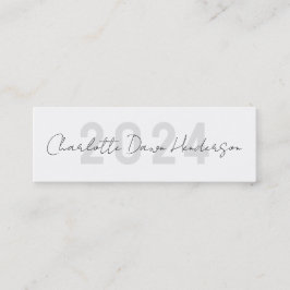 Abschluss Name Card Handgeschriebene Skriptklasse  Telefonnummerkarte