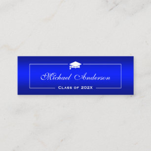 Abschluss Name Card - Klassische Schlichte blaue F Telefonnummerkarte