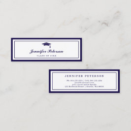 Abschluss Name Card Klassische Skripteinführungska Telefonnummerkarte