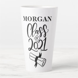 Abschluss Name Personalisierte Latte-Tasse Milchtasse