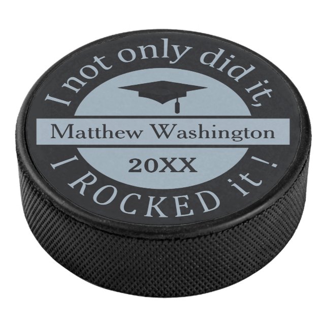 Abschluss-Name- u. -jahrhockeykobold Eishockey Puck (3/4)