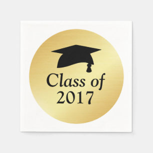 Abschluss Napkin 2017: Gold und Black Class Serviette