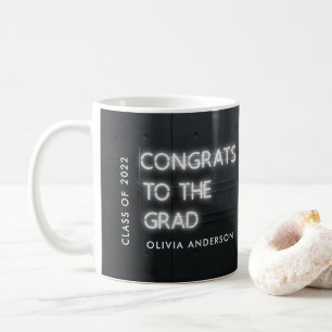 Abschluss Neon Glückwünsche modern stilvoll Kaffeetasse