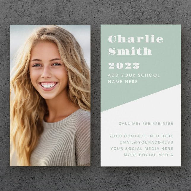 Abschluss-Netzwerk Foto Visitenkarte (Von Creator hochgeladen)